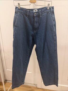 Obey Relaxed Fit Jeans in Dark Blue Denim